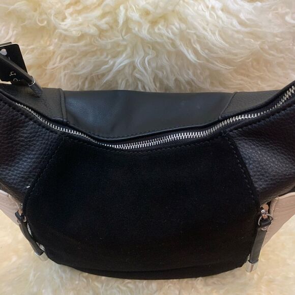 Metaphor black and cream satchel with suede accent - Picture 2 of 8